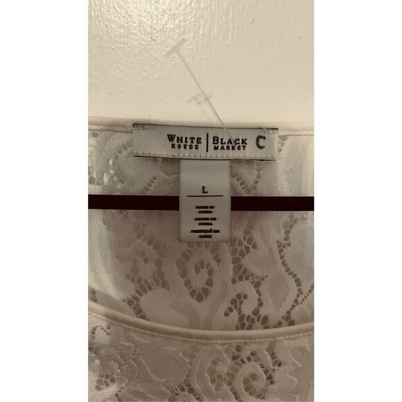 WHBM White House Black Market Lace Tunic with elastic Side Size L - Picture 2 of 10